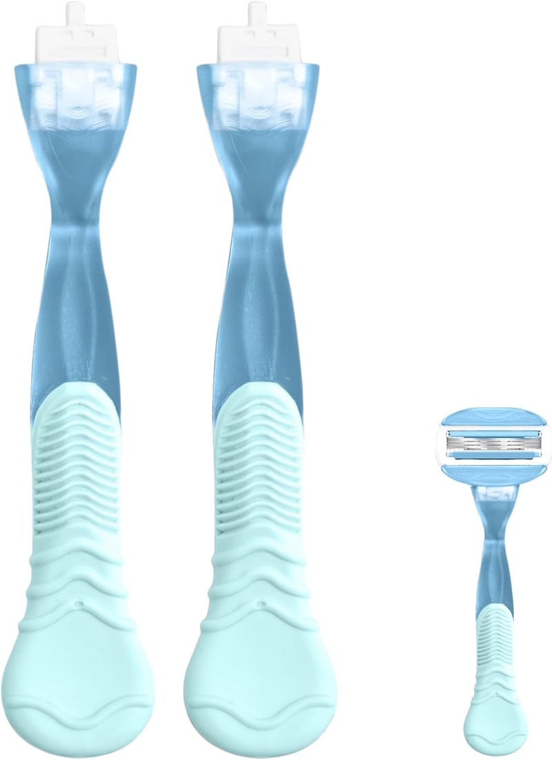 TEITEAI 2 Pack Replacement Razor Handle Compatible with Venus only, Blue - Image 1